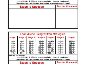 Written Division Resources
