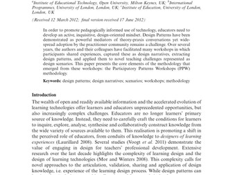 Participatory pattern workshops: a methodology