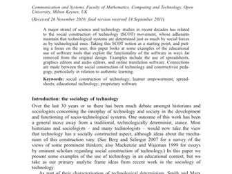 The social construction of educational technology