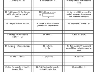 Revision Flash Cards