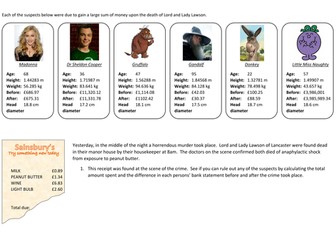 Decimals and rounding murder mystery
