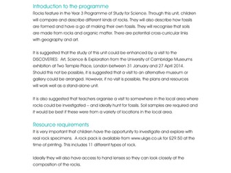 Year 3 Science - Rocks (full scheme)