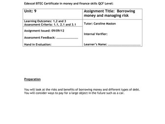 BTEC money and finance skills