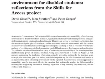 Using multimedia to enhance accessibility