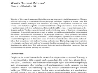 e-Pedagogy: the pedagogies of e-learning