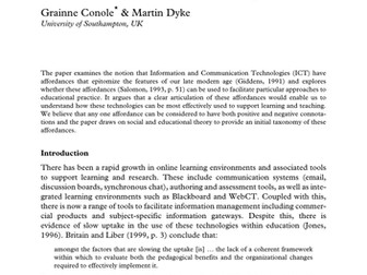What are the affordances of ICTs?
