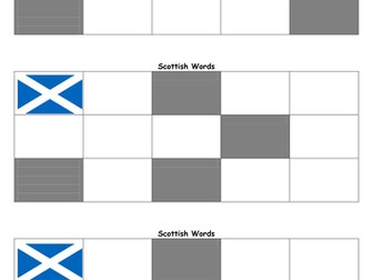 Scottish Language - Word Bingo Game