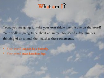 Year 2 SATs What Am I Riddle