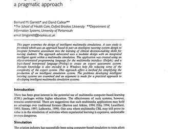 Designing intelligent computer-based simulations