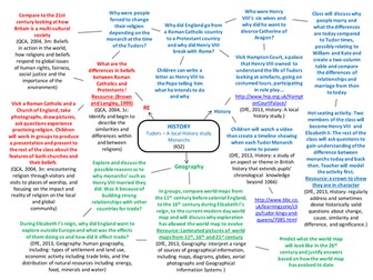 Humanities cross curricular map.