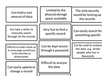 Computer database over a paper based database