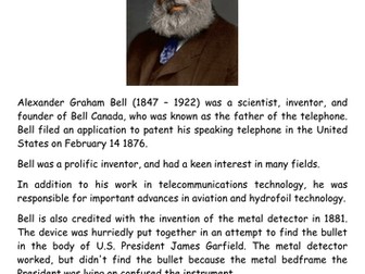 Fact sheets for note-taking about inventors