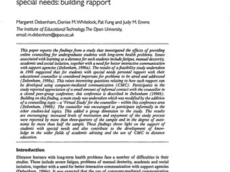 Online educational counselling for special needs