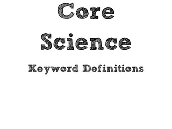 Edexcel Core Science Keywords