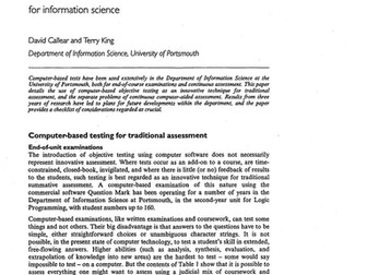 Using computer-based tests for information science