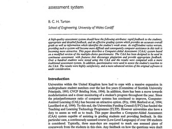 A computer-aided continuous assessment system