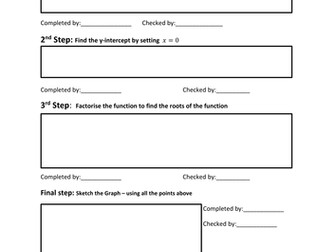 Sketching Quadratics - Sequence Activity