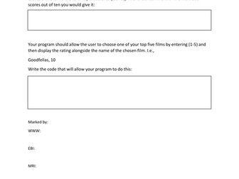Arrays in Python starter activity