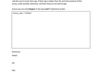 Flow control / IF statements  - Python starter