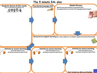 The 5 minute EAL plan