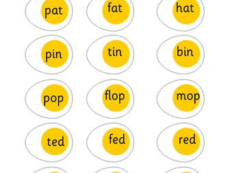 Phase 3 CVC rhyming eggs