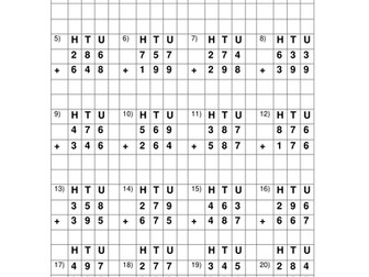 Column Method Addition