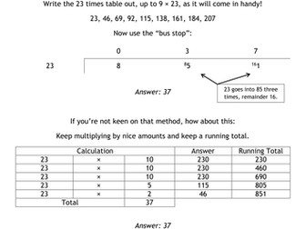 Long Division - Two Methods