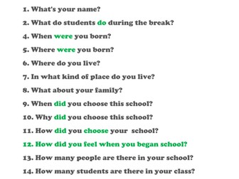 'Let's interview some new friends!' (ESOL)