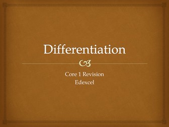 Core 1 Differentiation Revision Quiz