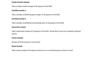 Sampling methods