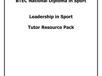 Leadership In Sport - Tutor and Student Resources
