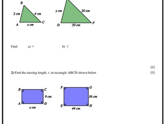 Areas and Volumes of similar shapes / solids