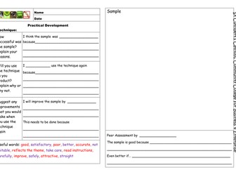 Practical Development / Sample write up sheets