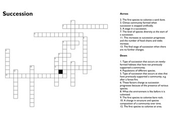 Succession crossword