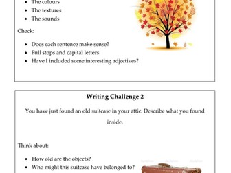 Writing Challenge Cards