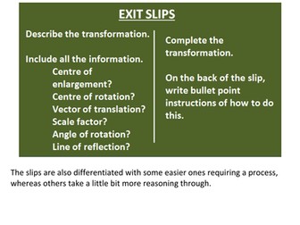 Transformation Exit Slips