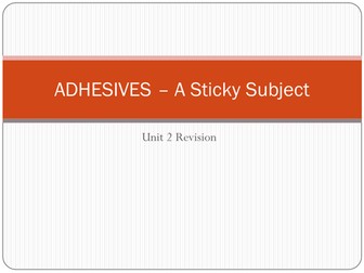 Adhesives