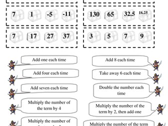 Pirate-themed differentiated sequences worksheet