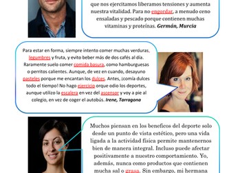 Los Deportes y la Salud Worksheet