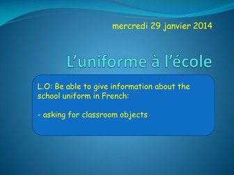 L'uniforme scolaire