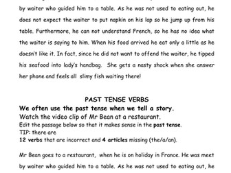 verbs in the past tense