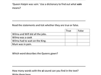 Oxford Reading Tree Comprehension