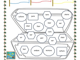 air, ear, ure worksheet