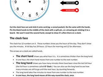 Telling the Time on an Analogue Clock