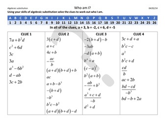 Algebraic Substitution