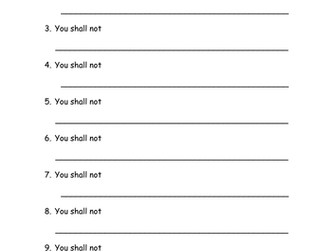 Write your own Ten Commandments template