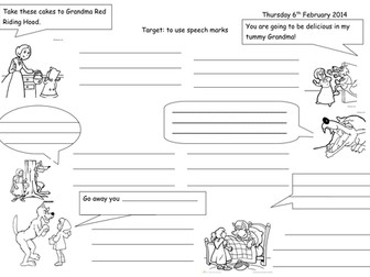 Speech Bubbles and Speech marks  Red Riding Hood