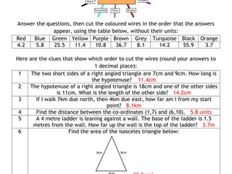 Defuse The Bomb - Pythagoras and Trigonometry