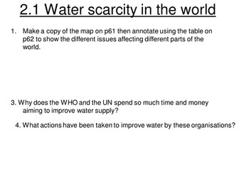 Water Conflicts (edexcel)