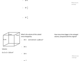 Similarity - area and volume enlargement